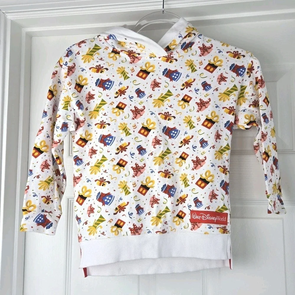 Disney Parks Let's Celebrate Party‎  Pullover Hoodie Unisex Kids Size Small 6